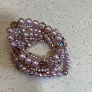 Pink stretch bracelet